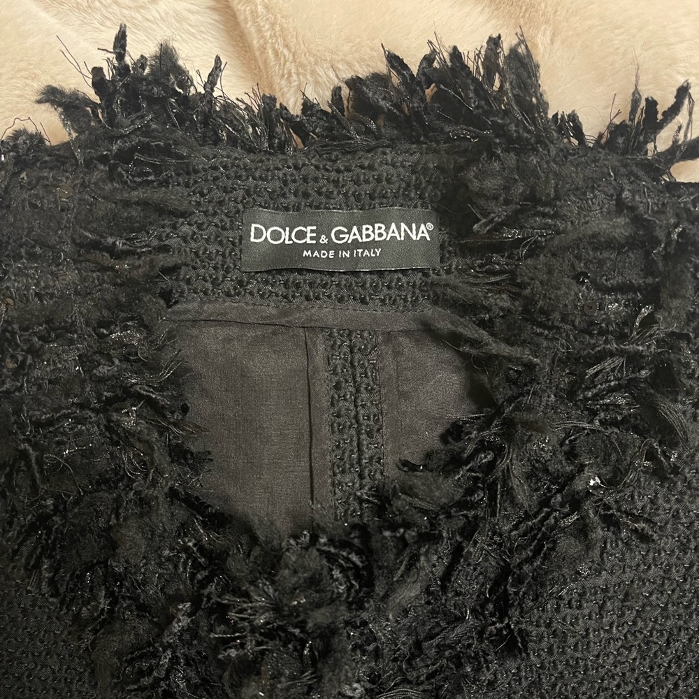 DOLCE & GABBANA Fringe Bouclé Jacket - Picture 9 of 11